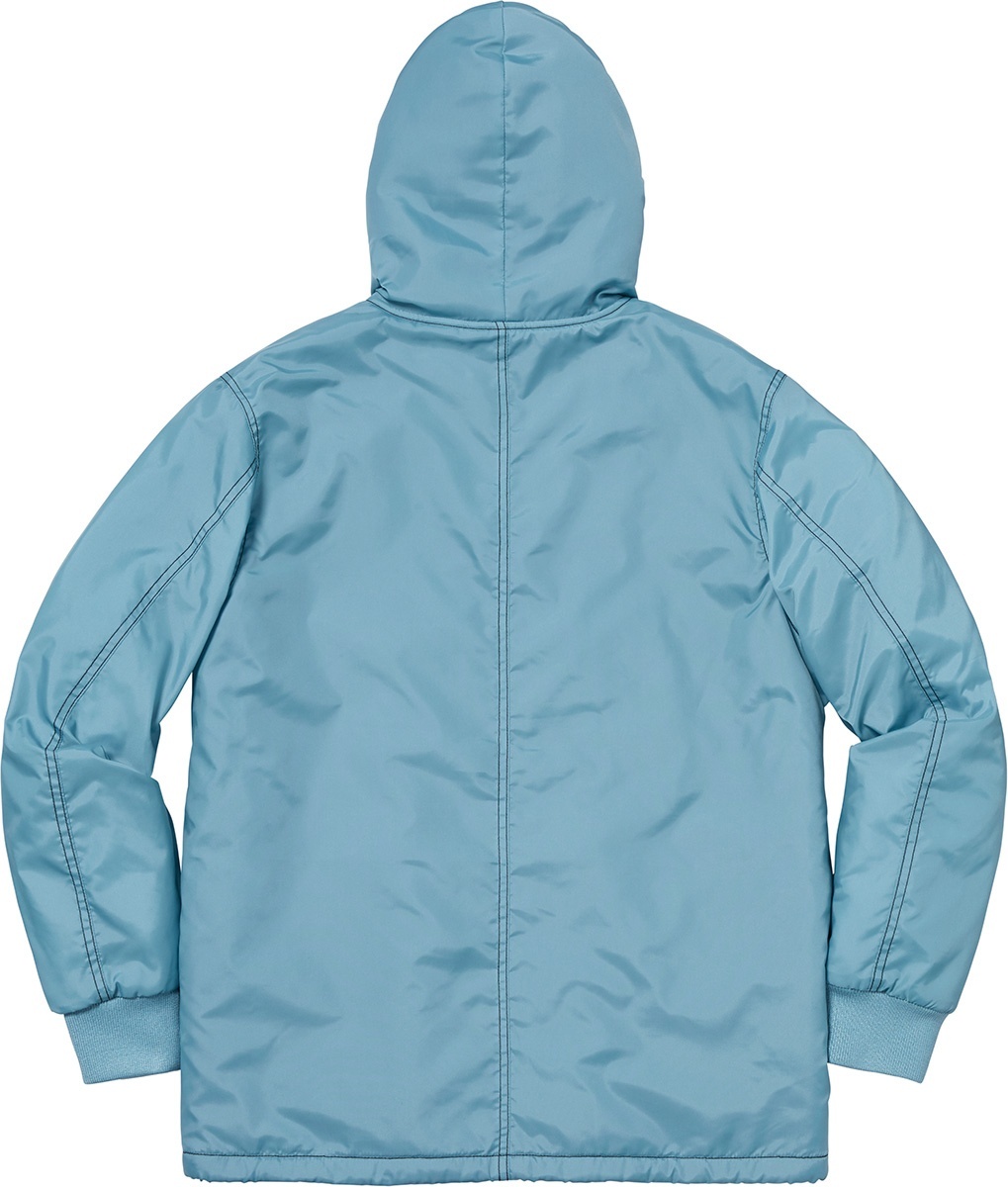 Sherpa Lined Nylon Zip Up Jacket view 17